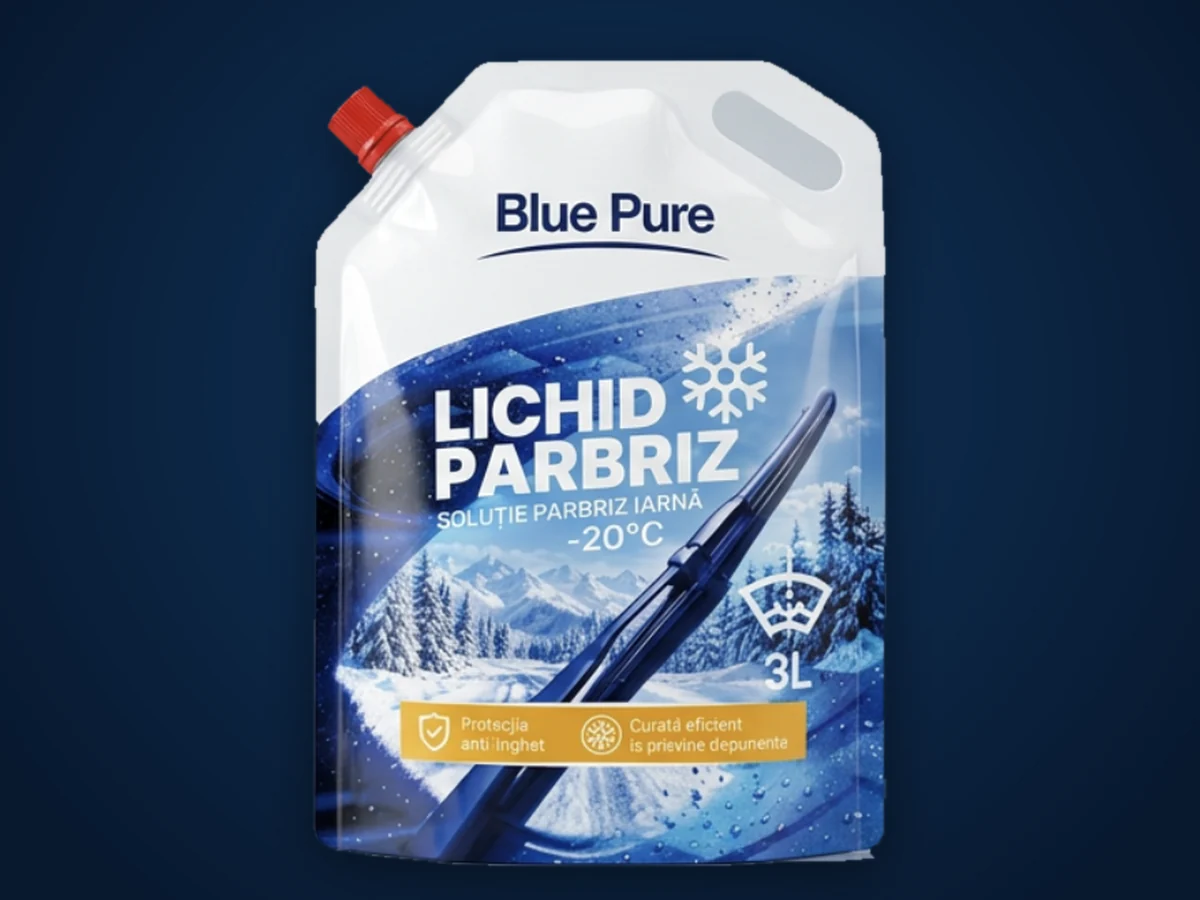 Pungă Blue Pure lichid de parbriz de iarnă, 3 litri